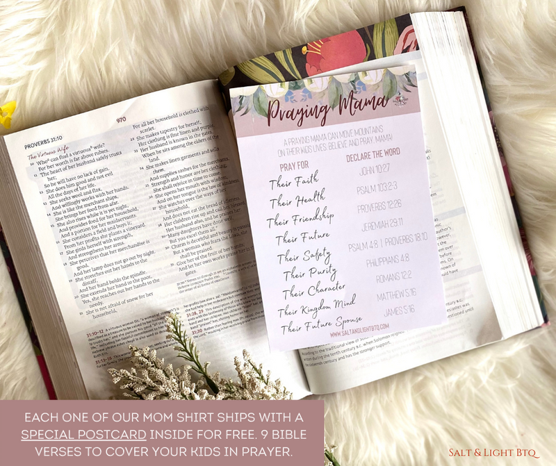 Praying Mama Bible Verses Postcard - Salt and Light Boutique