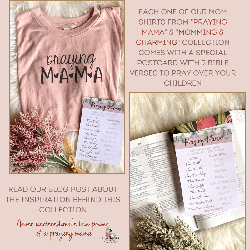 BLESSED MOM - FLORAL CROSS | WOMEN'S HIGH NECK TANK - Salt and Light Boutique
